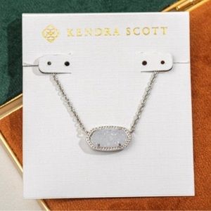 Kendra Scott Silver Druzy Necklace